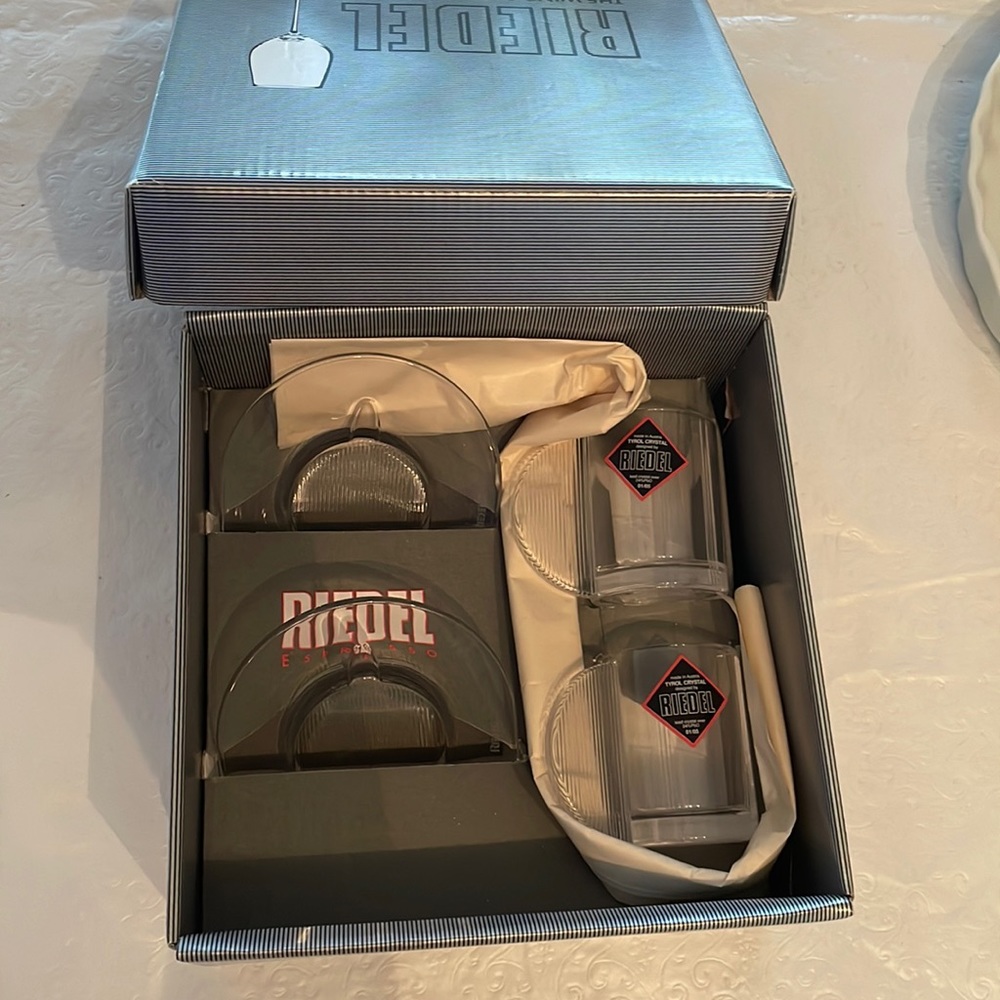 NIB Riedel Crystal Espresso Set
